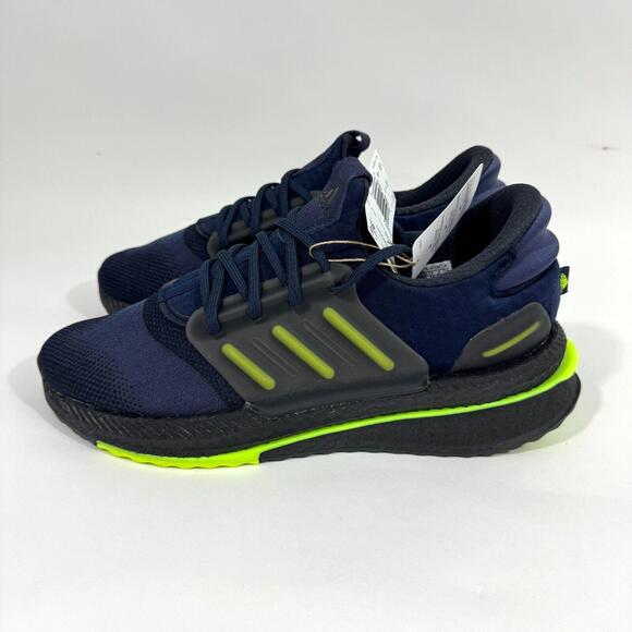 Adidas Men’s Size 11.5 Legend Ink Blue Lucid Lemon X_PLRBOOST Running Shoes New - Picture 3 of 11